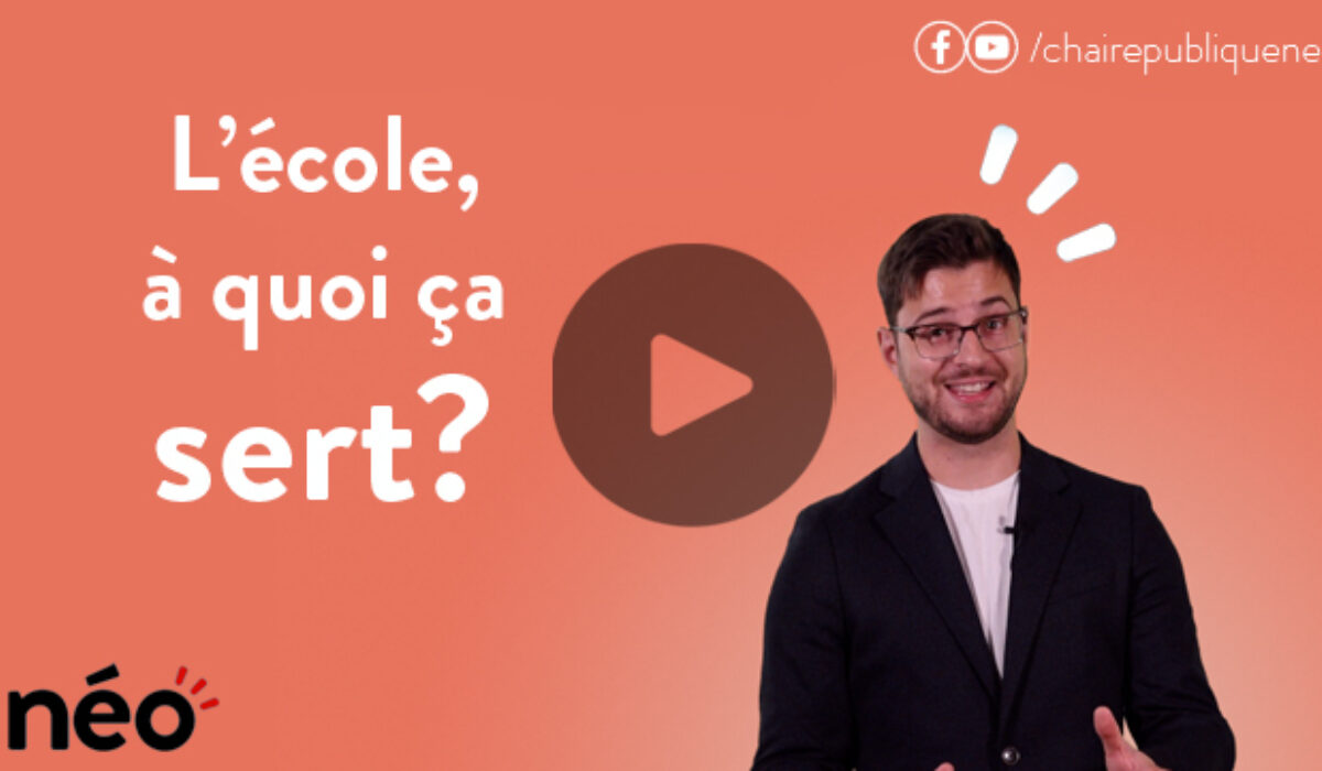 Nouvel épisode et nouvelle saison de Néo: L'école, à quoi ça sert?