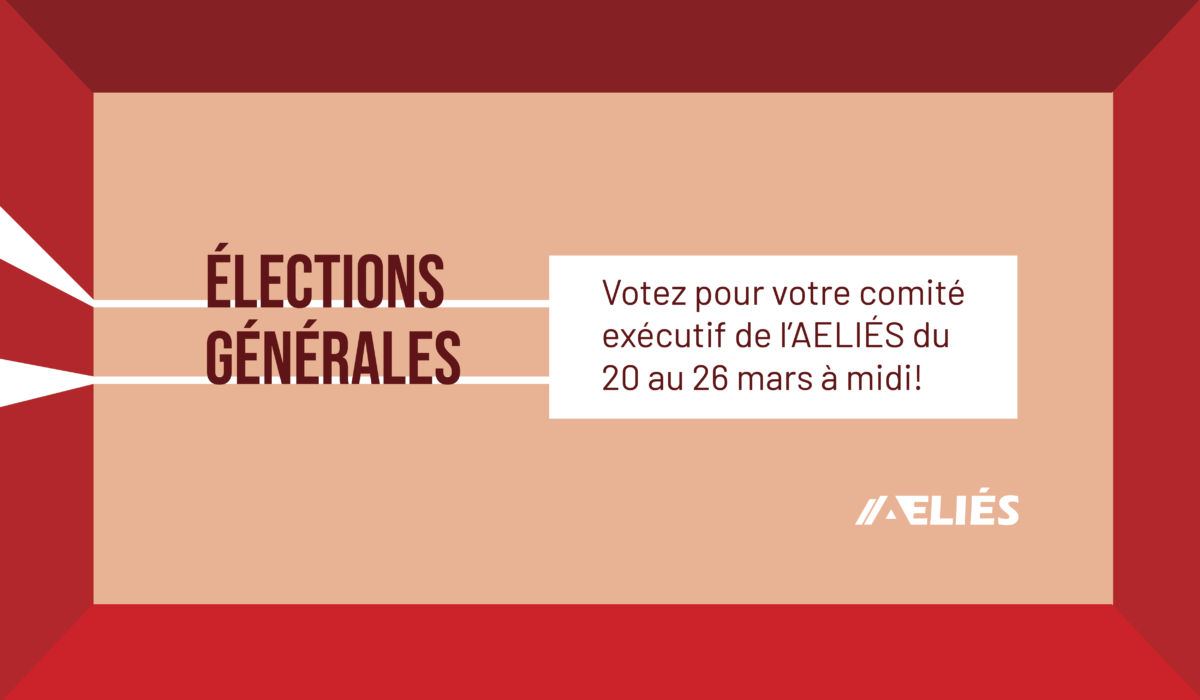 Vote électronique- Élections générales du comité exécutif